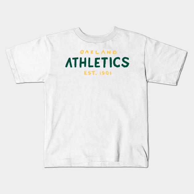 Oakland Athletiiiics Kids T-Shirt by Very Simple Graph
